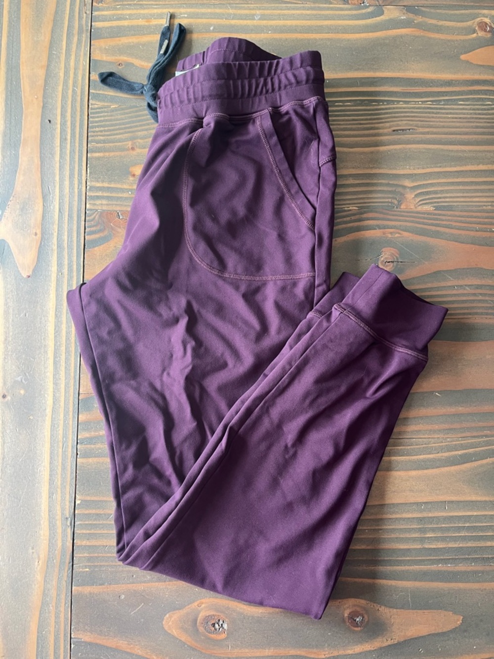 Women's Plum Purple Jogger Pants with Elastic Waistband